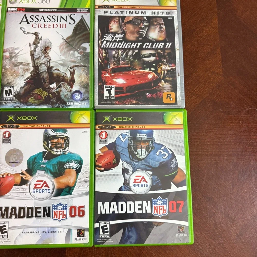 Xbox & Xbox‎ 360 Game Lot 9 Halo 2 Street Fighter Madden Assassin's Creed Mix
